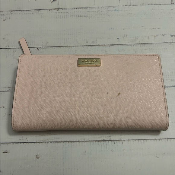 kate spade Handbags - Kate Spade Blush Pink Clutch with Gold Accent, COA